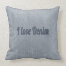 J'aime le denim coussin