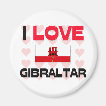 J'aime le Gibraltar Aimants Pour Réfrigérateur