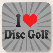J'aime le golf de disque dessous-de-verre