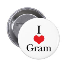 J'aime le gramme (de coeur) badges avec agrafe