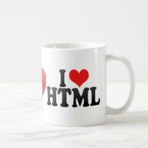 J'aime le HTML Mugs À Café