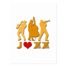 J'aime le jazz cartes postales