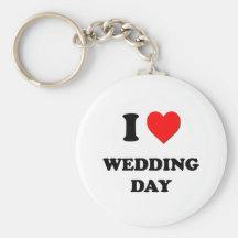J'aime le jour du mariage porte-clé