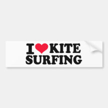 J'aime le kitesurf autocollants pour voiture