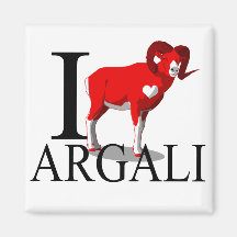 J'aime le magnet d'Argali Aimant Pour Réfrigérateur