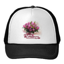J'aime le mariage de mariage casquettes