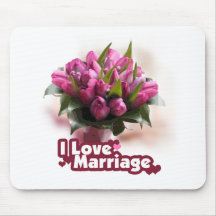J'aime le mariage de mariage tapis de souris