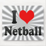 J'aime le net-ball tapis de souris
