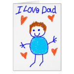 J'aime le papa carte de vœux