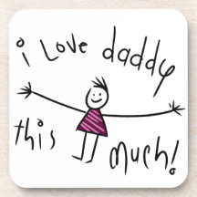 J'AIME LE PAPA CE BEAUCOUP ! NOUVELLE IDÉE DE CADE DESSOUS-DE-VERRE