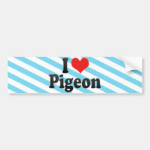 J'aime le pigeon autocollants pour voiture
