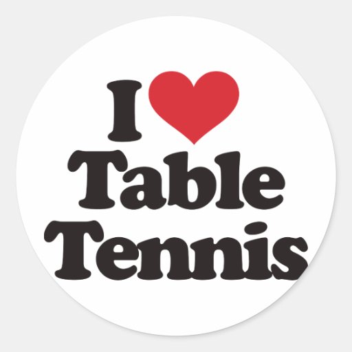 J'aime le ping-pong autocollant