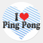 J'aime le ping-pong autocollant