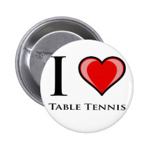 J'aime le ping-pong pin's avec agrafe