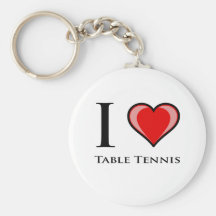 J'aime le ping-pong porte-clefs