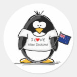 J'aime le pingouin de la Nouvelle Zélande Autocollants