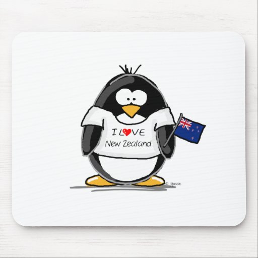 J'aime le pingouin de la Nouvelle Zélande Tapis De Souris