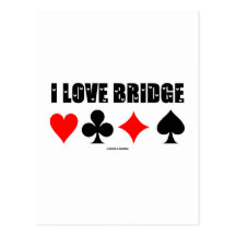 J'aime le pont (le jeu de pont) cartes postales