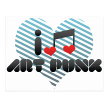 J'aime le punk d'art cartes postales