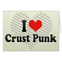 J'aime le punk de croûte carte de vœux