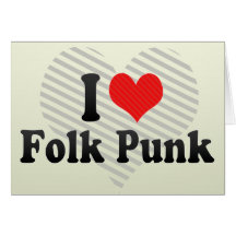 J'aime le punk folklorique carte de vœux