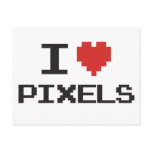 J'aime le rétro gamer 8bit de coeur pixelated par 