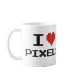 J'aime le rétro gamer 8bit de coeur pixelated par 