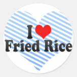 J'aime le riz frit autocollants