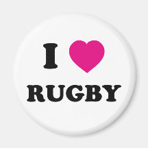J'aime le rugby aimant pour réfrigérateur