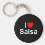 J'aime le Salsa (de coeur) Porte-clefs