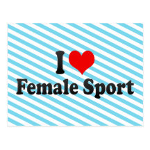 J'aime le sport femelle carte postale