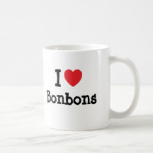 J'aime le T-shirt de coeur de bonbons Mugs À Café