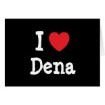 J'aime le T-shirt de coeur de Dena Carte