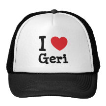 J'aime le T-shirt de coeur de Geri Casquette De Camionneur