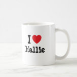 J'aime le T-shirt de coeur de Hallie Tasse À Café