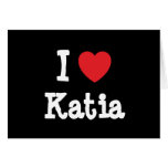J'aime le T-shirt de coeur de Katia Cartes De Vœux