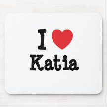 J'aime le T-shirt de coeur de Katia Tapis De Souris