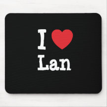 J'aime le T-shirt de coeur de LAN Tapis De Souris