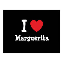 J'aime le T-shirt de coeur de Marguerita Cartes Postales