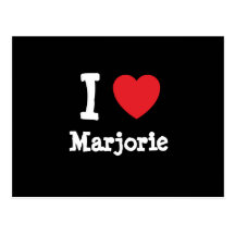 J'aime le T-shirt de coeur de Marjorie Carte Postale