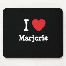 J'aime le T-shirt de coeur de Marjorie Tapis De Souris
