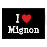 J'aime le T-shirt de coeur de Mignon Carte De Vœux