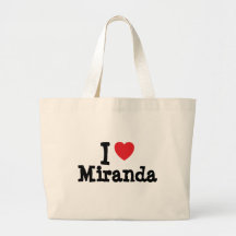 J'aime le T-shirt de coeur de Miranda Sac