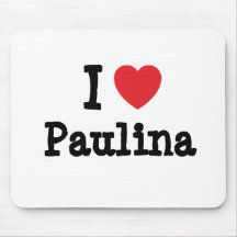 J'aime le T-shirt de coeur de Paulina Tapis De Souris