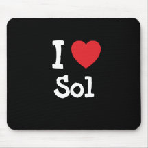 J'aime le T-shirt de coeur de solénoïde Tapis De Souris
