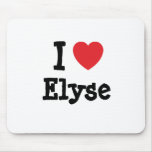 J'aime le T-shirt de coeur d'Elyse Tapis De Souris