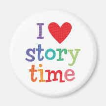 J'aime le T-shirts et les cadeaux de Storytime Aimants