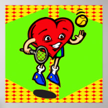 J'aime le tennis affiches
