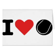 J'aime le tennis cartes de vœux