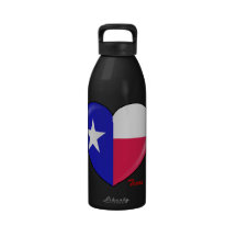 J'aime le Texas - coeur de Texan patriote Bouteille D'eau